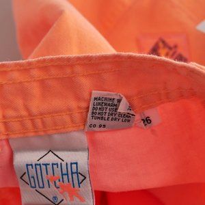 1980s Deadstock Gotcha Neon Orange Shorts